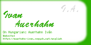 ivan auerhahn business card